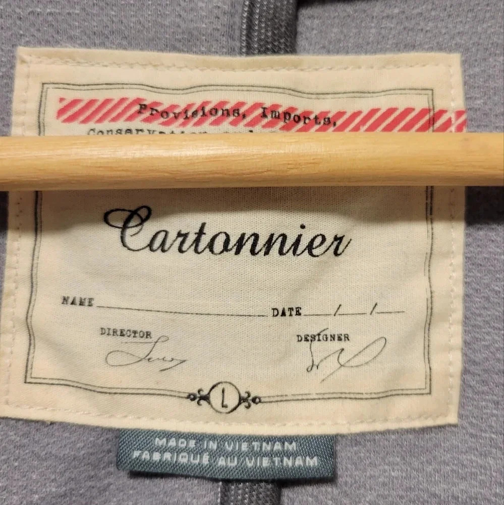 Anthro Cartonnier Beckett Piped Blazer Jacket, Size L - Picture 6 of 6